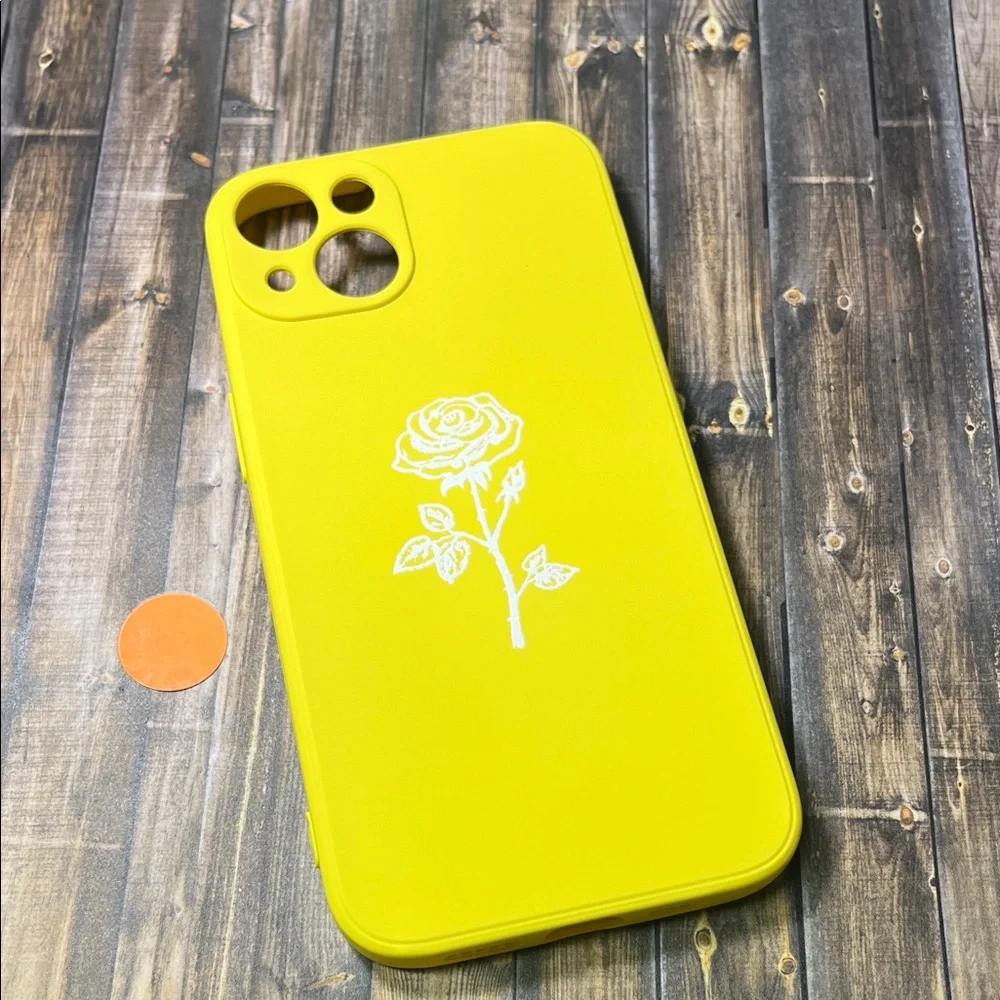 5for$10 Yellow White Rose Line-art iPhone 13 Phone Case Protective Case NWT